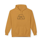 OMGBCKY Black Coupe Silhouette Hoodie - Unisex Gildan Classic Softstyle Fleece Drawstring Hoodie