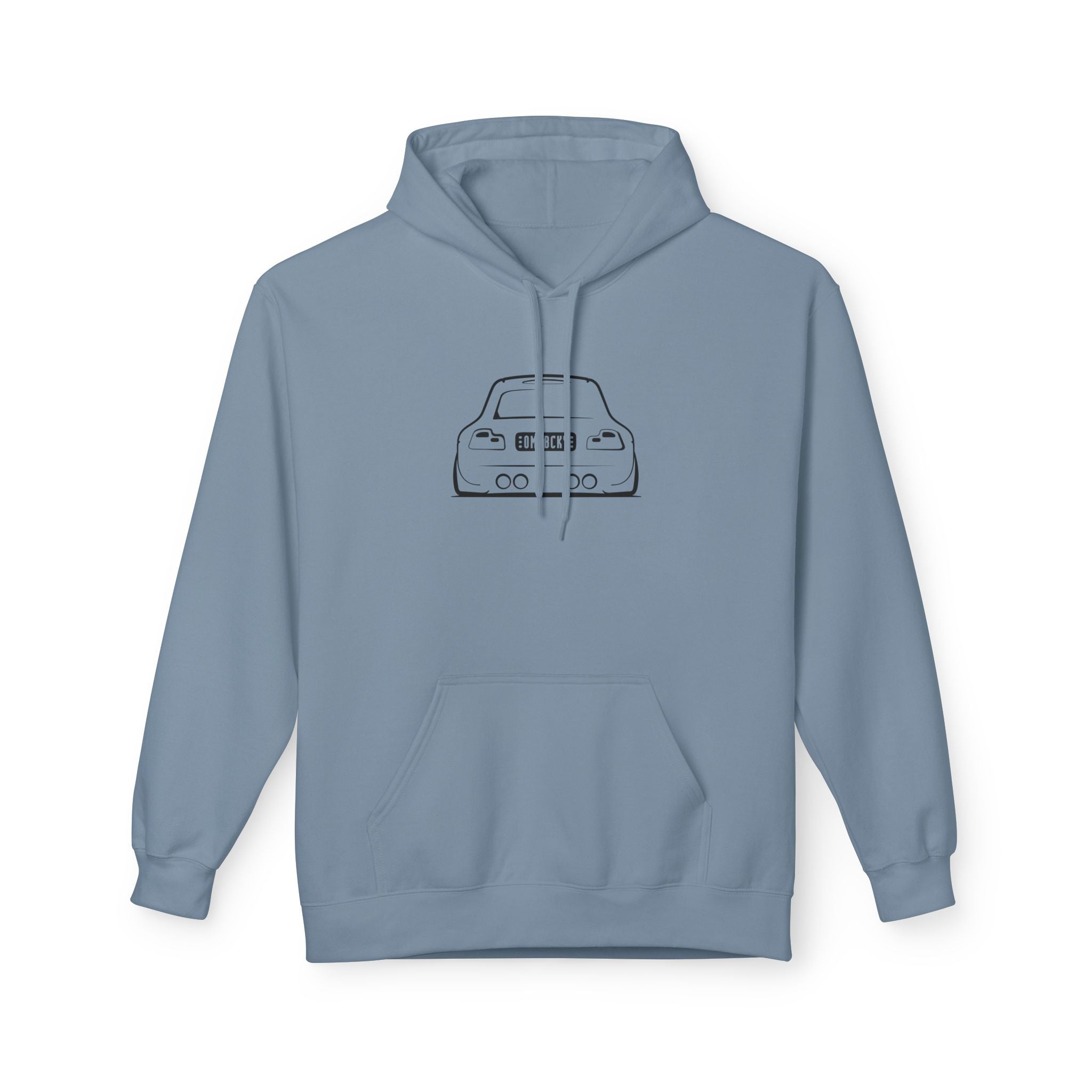 OMGBCKY Black Coupe Silhouette Hoodie - Unisex Gildan Classic Softstyle Fleece Drawstring Hoodie