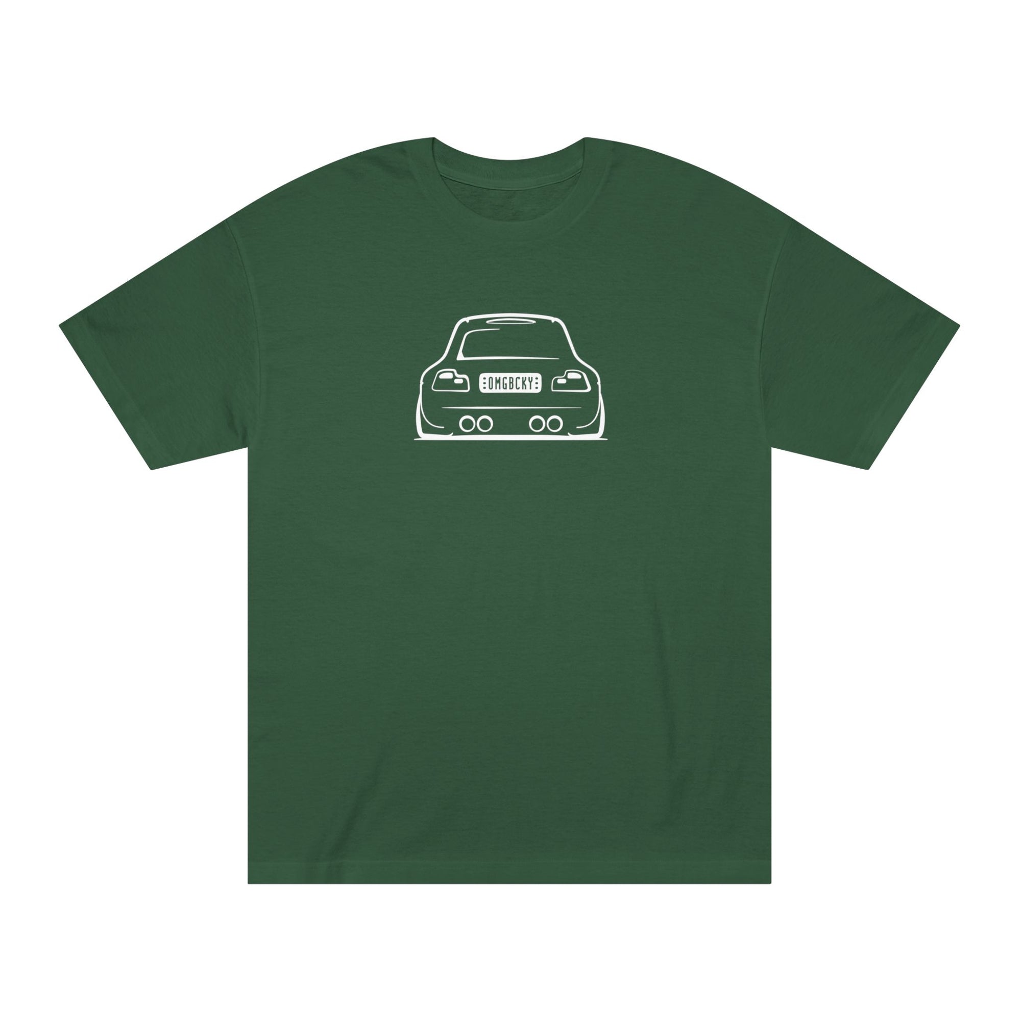 OMGBEKY White Coupe Silhouette Tee - Unisex American Apparel Classic T-Shirt