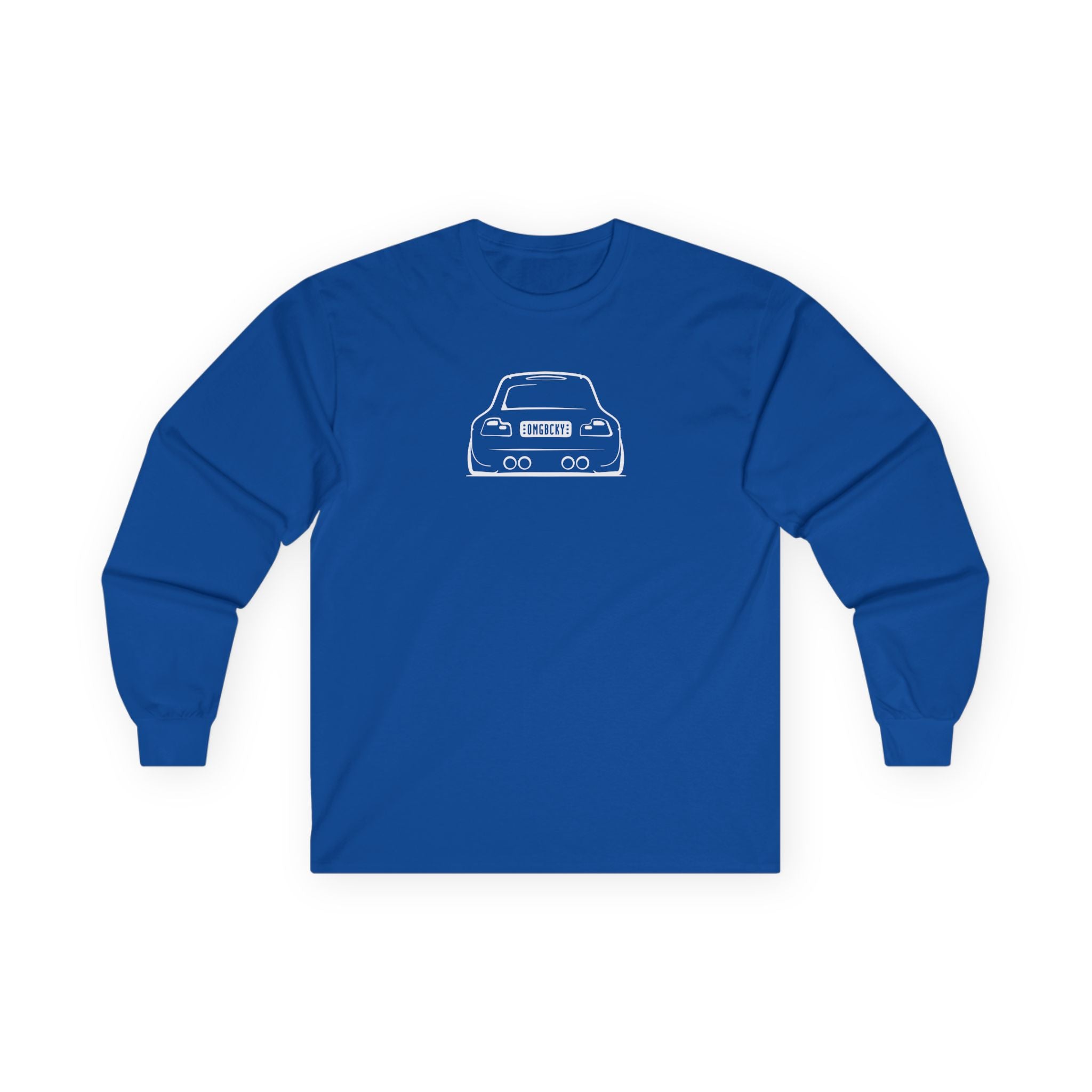 OMGBCKY White Coupe Silhouette Long Sleeve Tee - Unisex Gildan Classic Ultra Cotton Long Sleeve T-Shirt