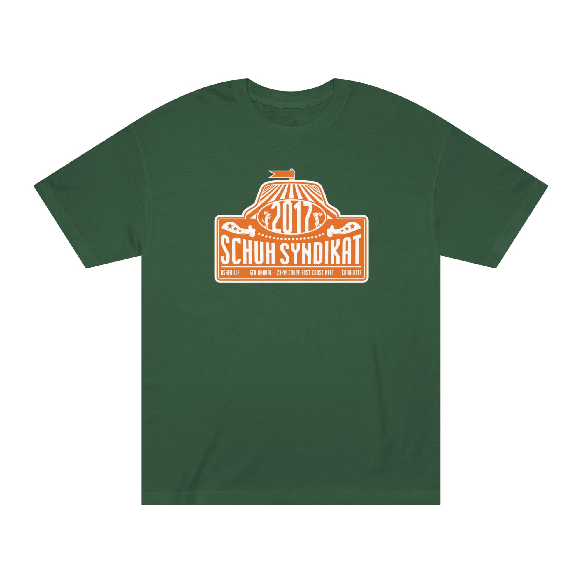 Schuh Syndikat "Rally Plate" Tee - Unisex American Apparel Classic T-Shirt