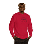 OMGBCKY Black Coupe Silhouette Sweatshirt - Unisex Independent Trading Company Crew Neck Fleece Sweatshirt