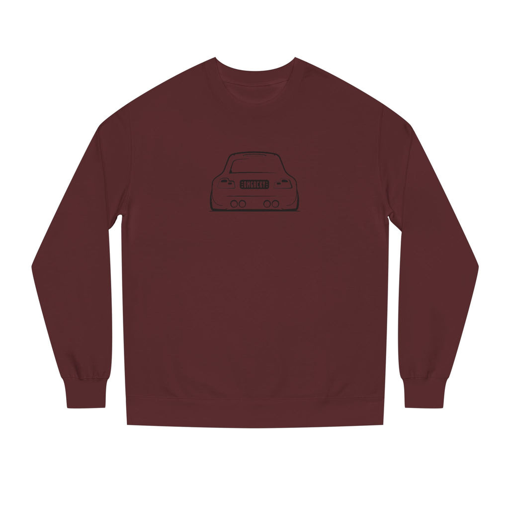 OMGBEKY Black Coupe Silhouette Sweatshirt - Unisex Independent Trading Company Crew Neck Fleece Sweatshirt