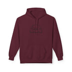 OMGBEKY Black Coupe Silhouette Hoodie - Unisex Gildan Classic Softstyle Fleece Drawstring Hoodie