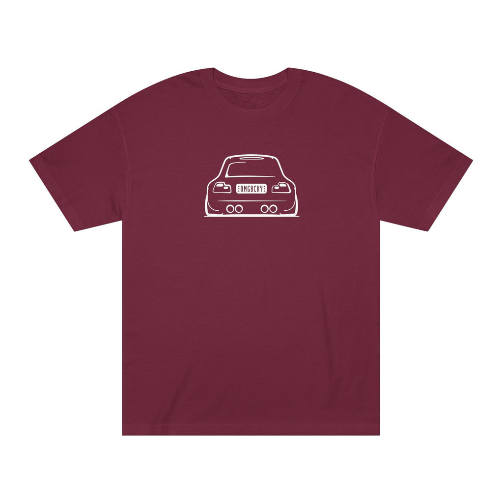 OMGBCKY White Coupe Silhouette Tee - Unisex American Apparel Classic T-Shirt