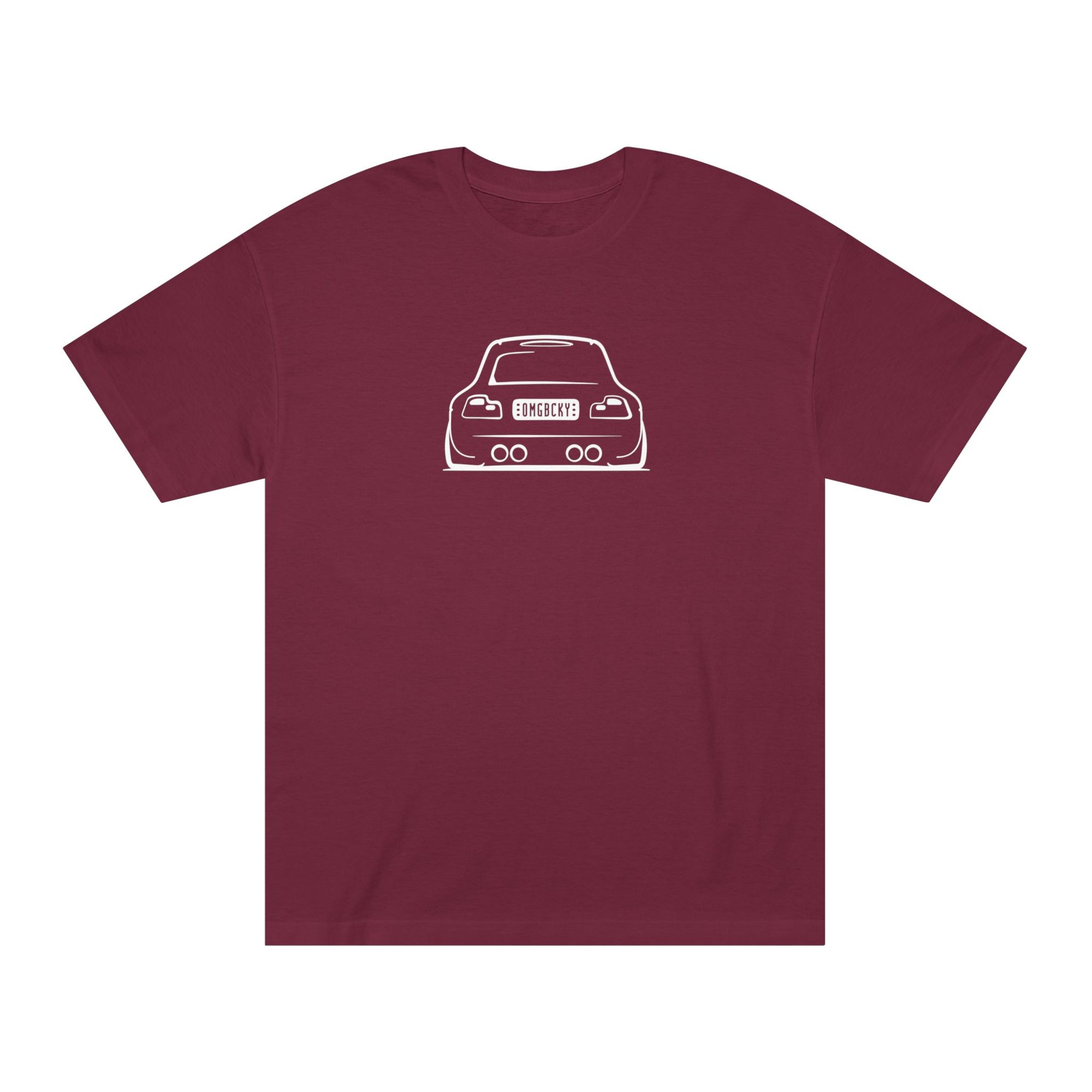 OMGBEKY White Coupe Silhouette Tee - Unisex American Apparel Classic T-Shirt