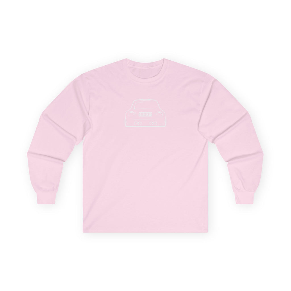 OMGBCKY White Coupe Silhouette Long Sleeve Tee - Unisex Gildan Classic Ultra Cotton Long Sleeve T-Shirt