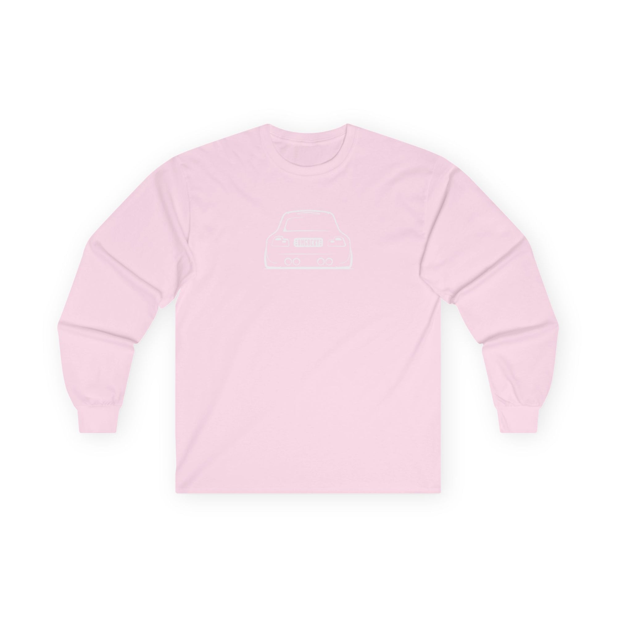 OMGBEKY White Coupe Silhouette Long Sleeve Tee - Unisex Gildan Classic Ultra Cotton Long Sleeve T-Shirt