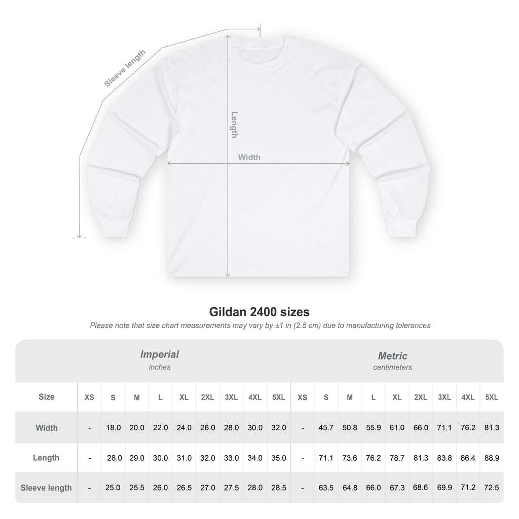 OMGBEKY Black Coupe Silhouette Long Sleeve Tee - Unisex Gildan Classic Ultra Cotton Long Sleeve T-Shirt