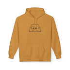 OMGBEKY Black Coupe Silhouette Hoodie - Unisex Gildan Classic Softstyle Fleece Drawstring Hoodie