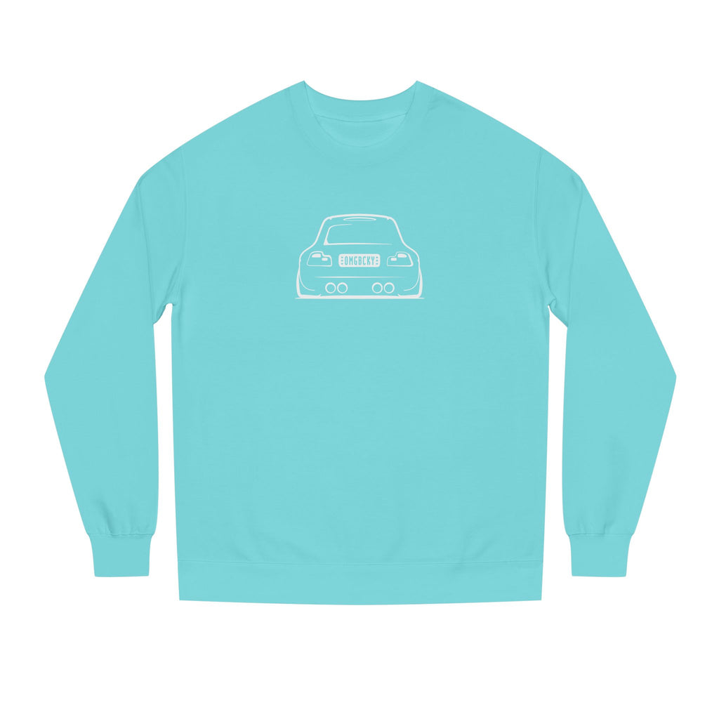 OMGBCKY White Coupe Silhouette Sweatshirt - Unisex Independent Trading Company Crew Neck Fleece Sweatshirt