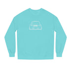OMGBCKY White Coupe Silhouette Sweatshirt - Unisex Independent Trading Company Crew Neck Fleece Sweatshirt