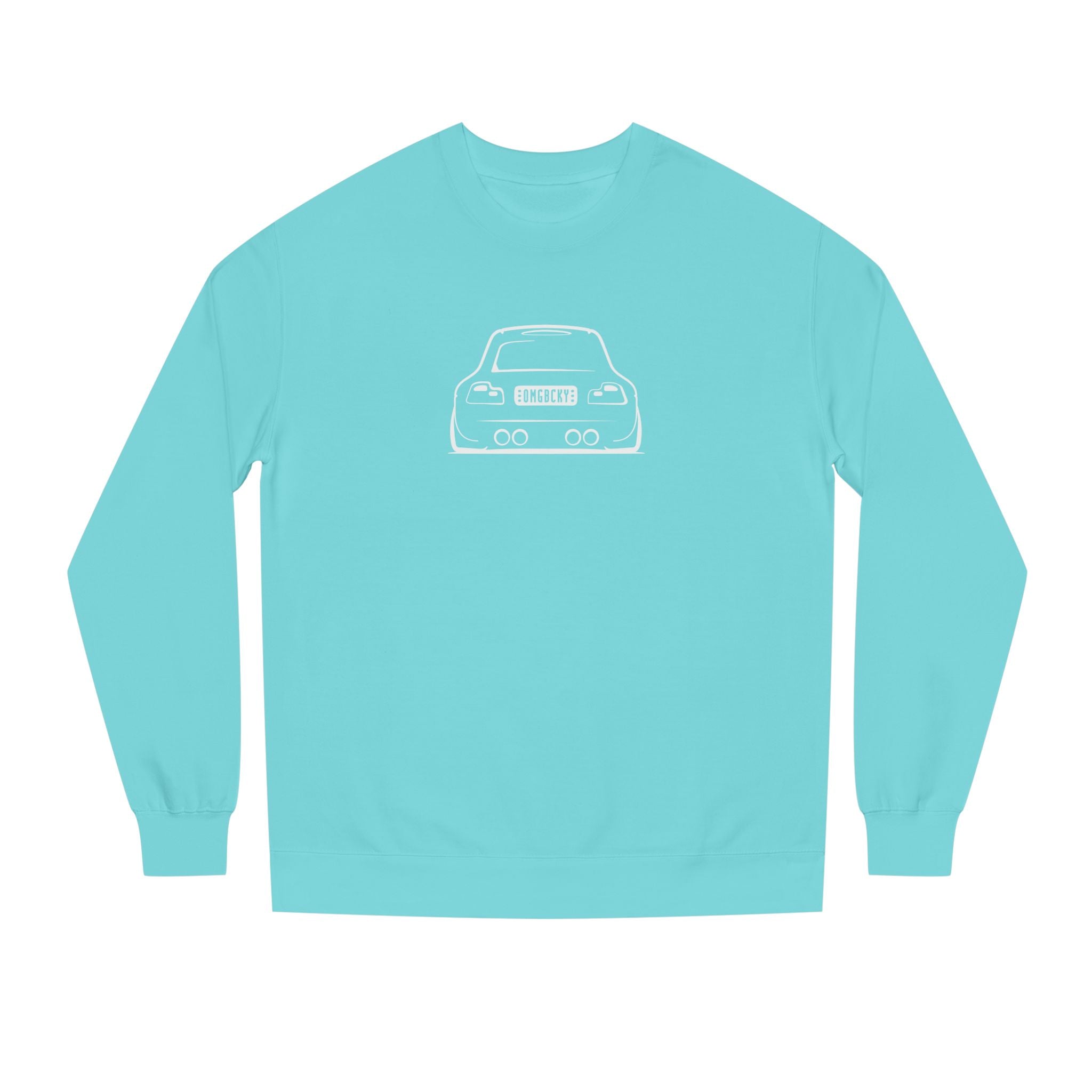 OMGBCKY White Coupe Silhouette Sweatshirt - Unisex Independent Trading Company Crew Neck Fleece Sweatshirt