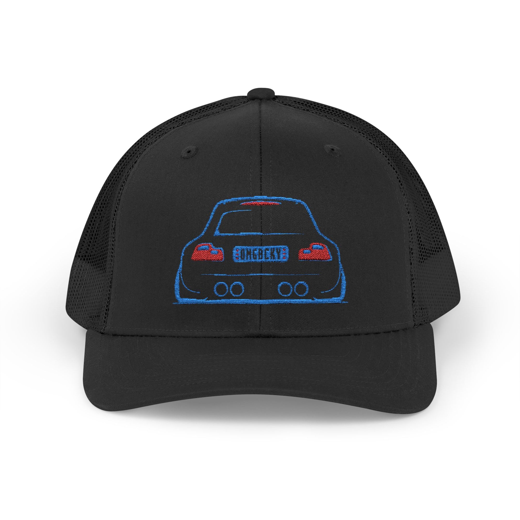 OMGBEKY Coupe Snapback Trucker Cap - Trucker Hat with Embroidered Car Design