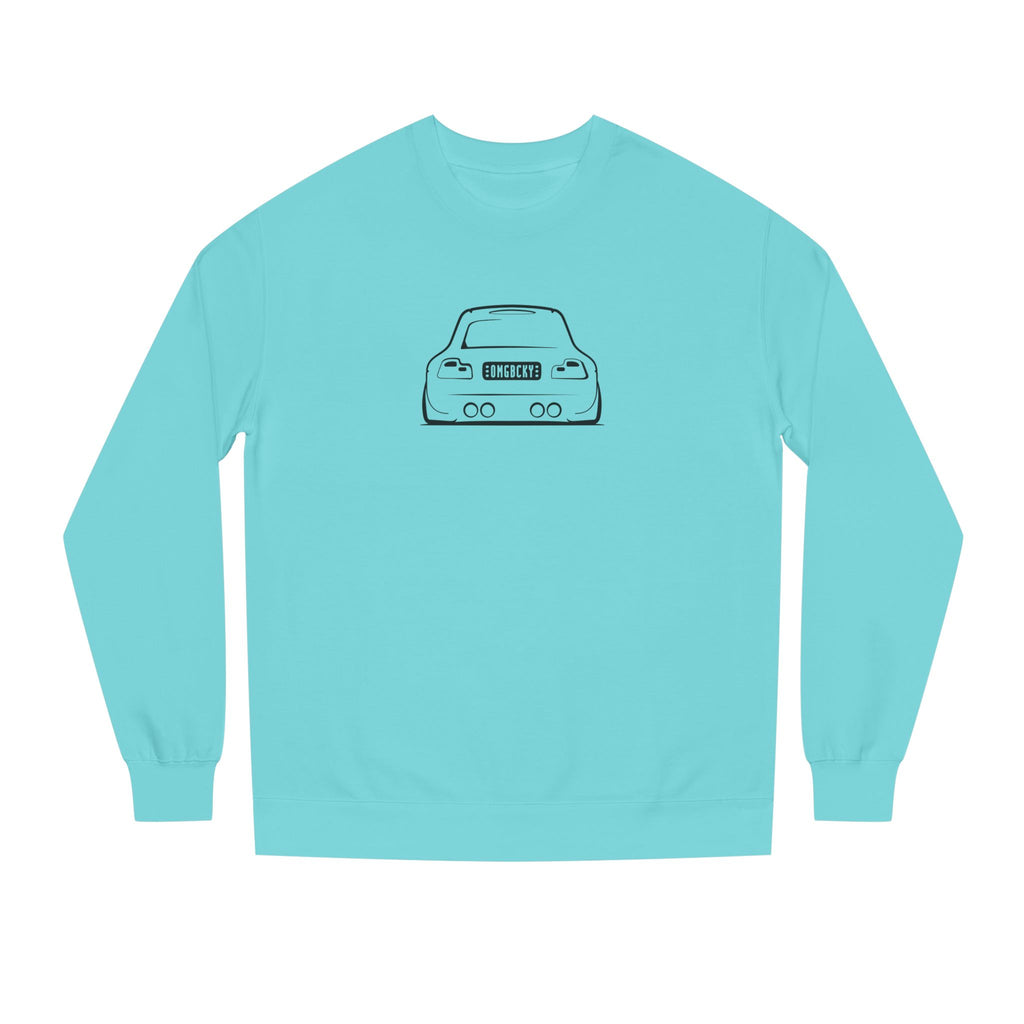 OMGBEKY Black Coupe Silhouette Sweatshirt - Unisex Independent Trading Company Crew Neck Fleece Sweatshirt