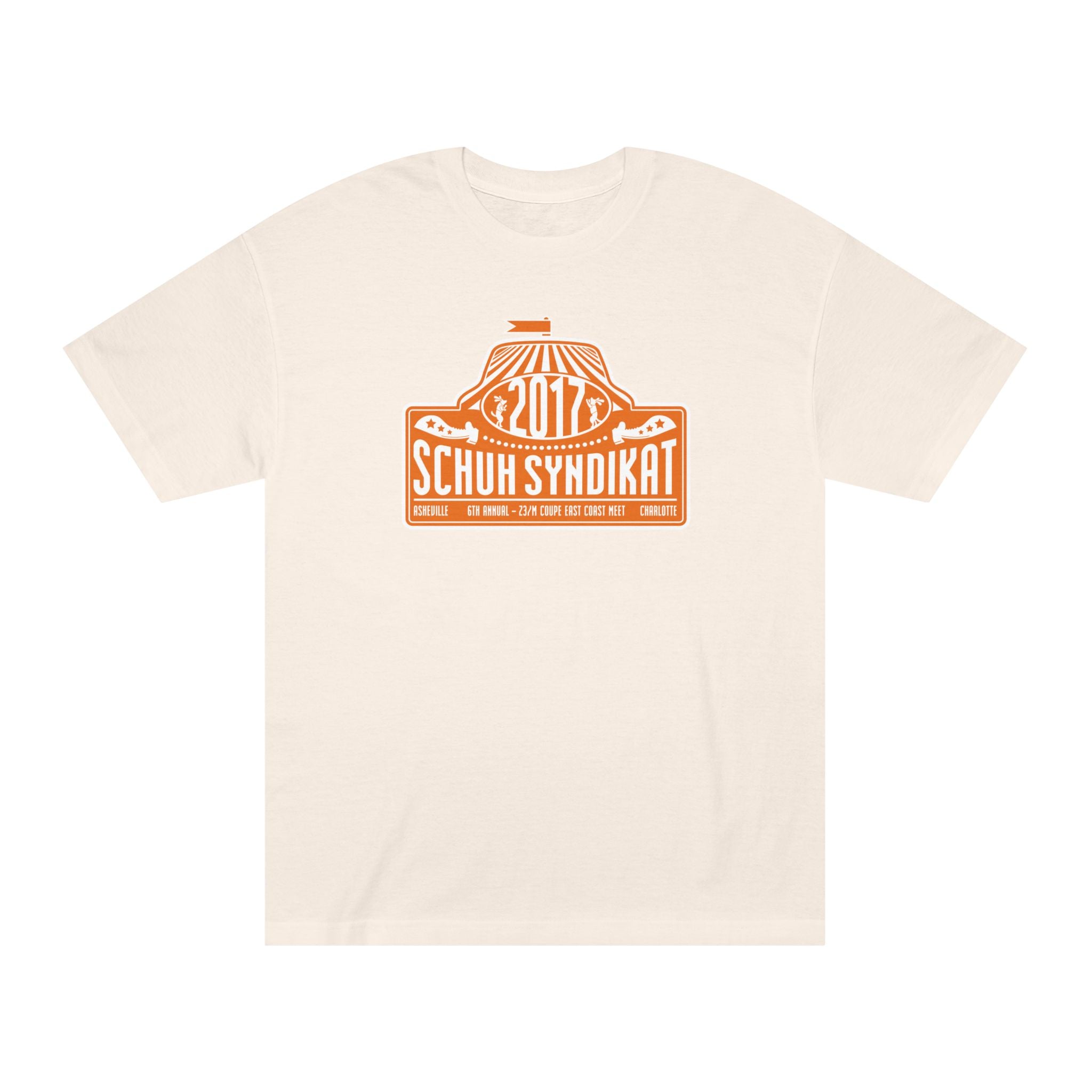 Schuh Syndikat "Rally Plate" Tee - Unisex American Apparel Classic T-Shirt