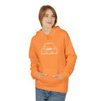 OMGBCKY White Coupe Silhouette Hoodie - Unisex Gildan Classic Softstyle Fleece Drawstring Hoodie