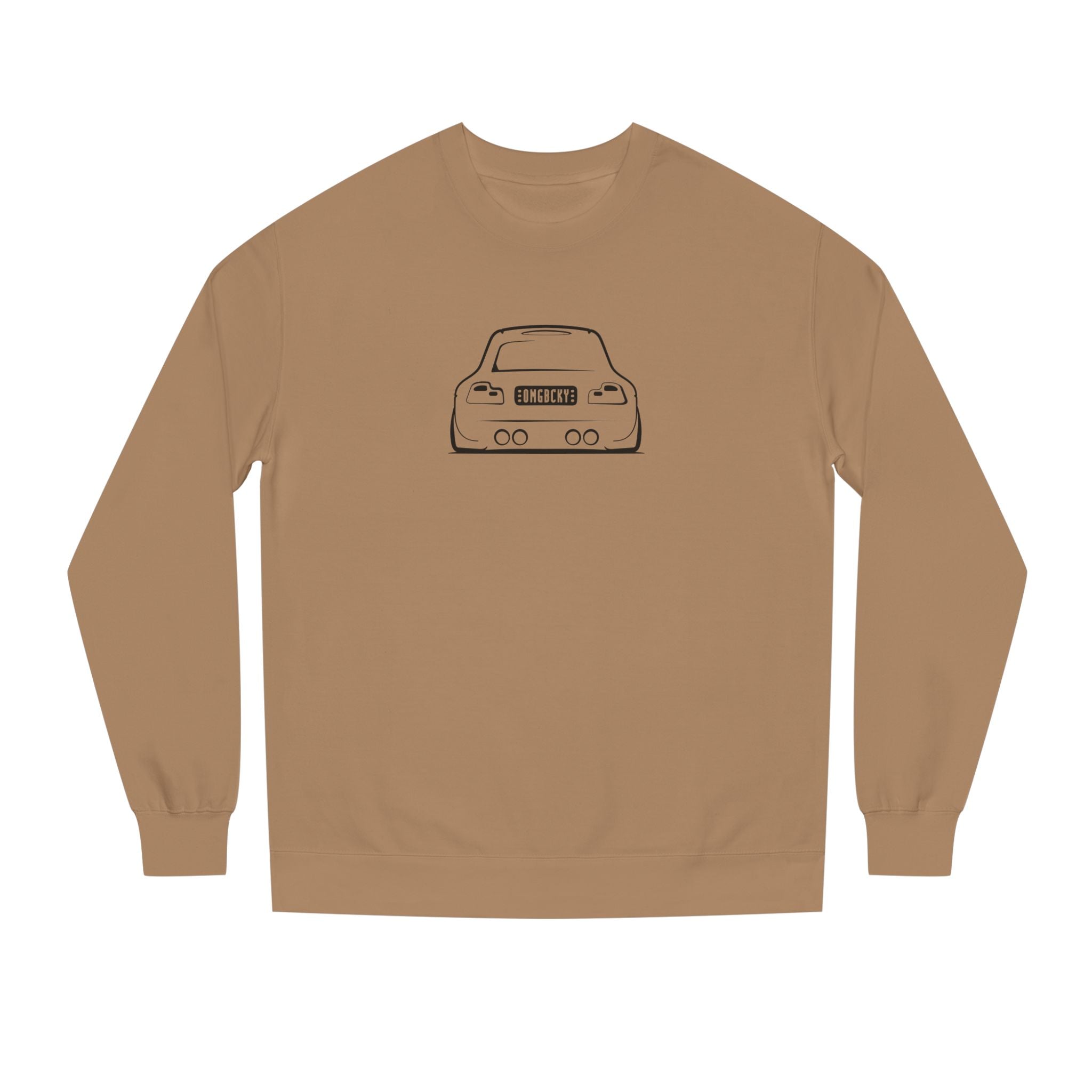 OMGBCKY Black Coupe Silhouette Sweatshirt - Unisex Independent Trading Company Crew Neck Fleece Sweatshirt