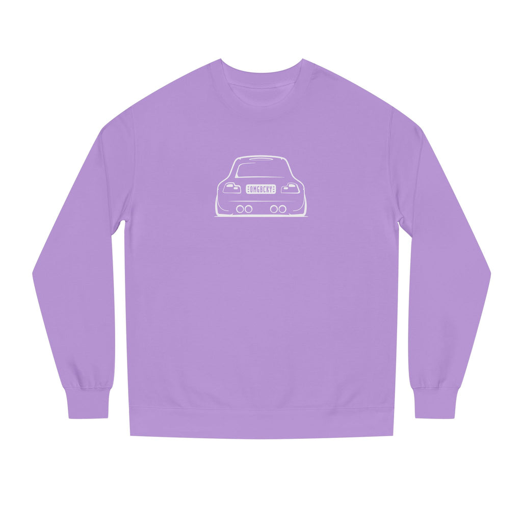 OMGBCKY White Coupe Silhouette Sweatshirt - Unisex Independent Trading Company Crew Neck Fleece Sweatshirt