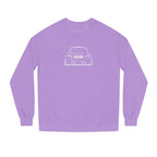 OMGBCKY White Coupe Silhouette Sweatshirt - Unisex Independent Trading Company Crew Neck Fleece Sweatshirt