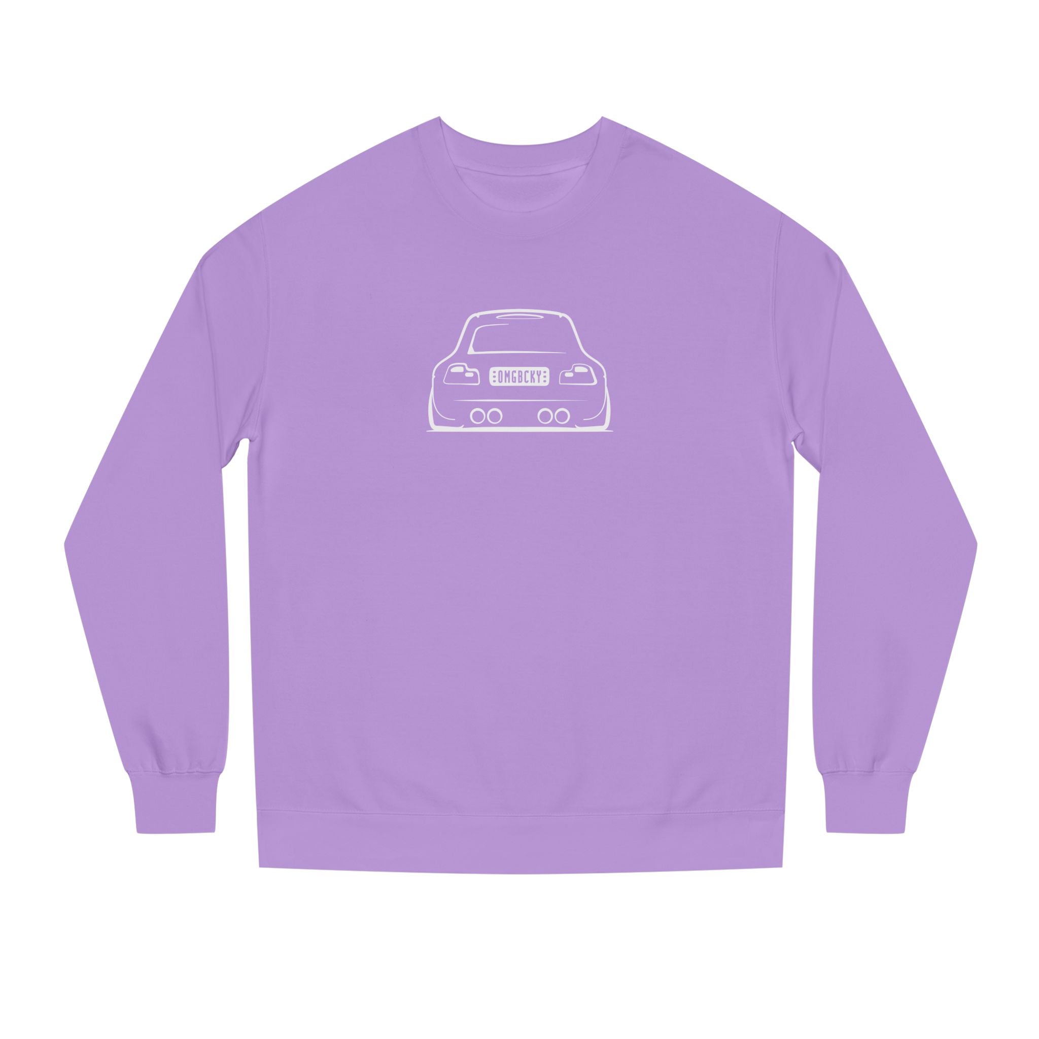 OMGBCKY White Coupe Silhouette Sweatshirt - Unisex Independent Trading Company Crew Neck Fleece Sweatshirt
