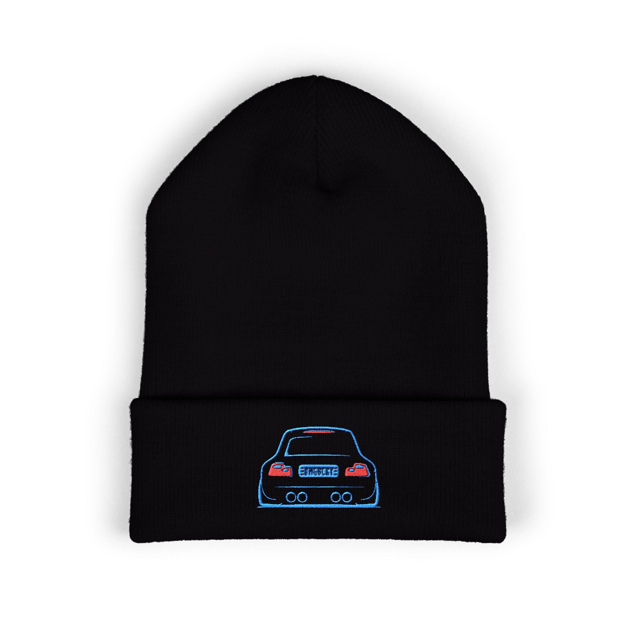 OMGBEKY Coupe Beanie - with Embroidered Car Design