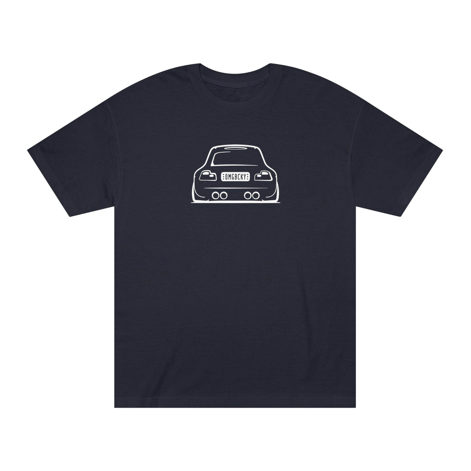 OMGBEKY White Coupe Silhouette Tee - Unisex American Apparel Classic T-Shirt