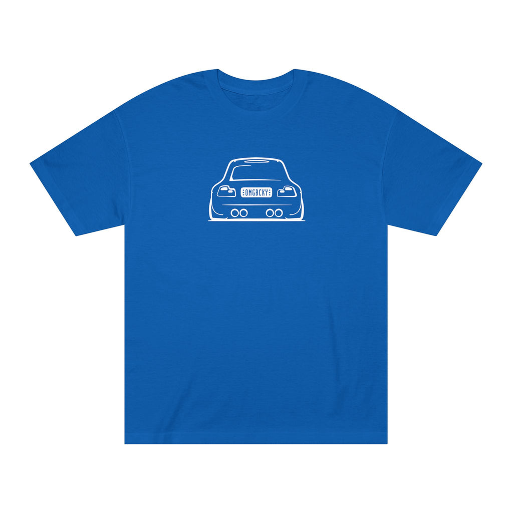 OMGBCKY White Coupe Silhouette Tee - Unisex American Apparel Classic T-Shirt