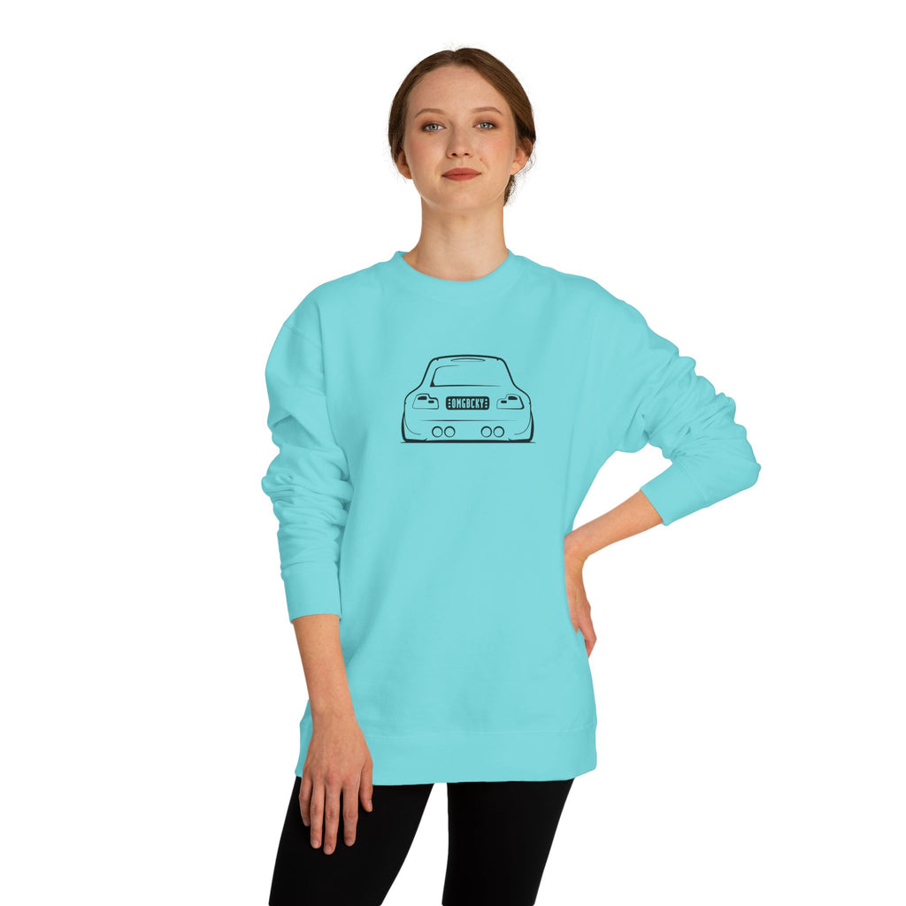 OMGBCKY Black Coupe Silhouette Sweatshirt - Unisex Independent Trading Company Crew Neck Fleece Sweatshirt