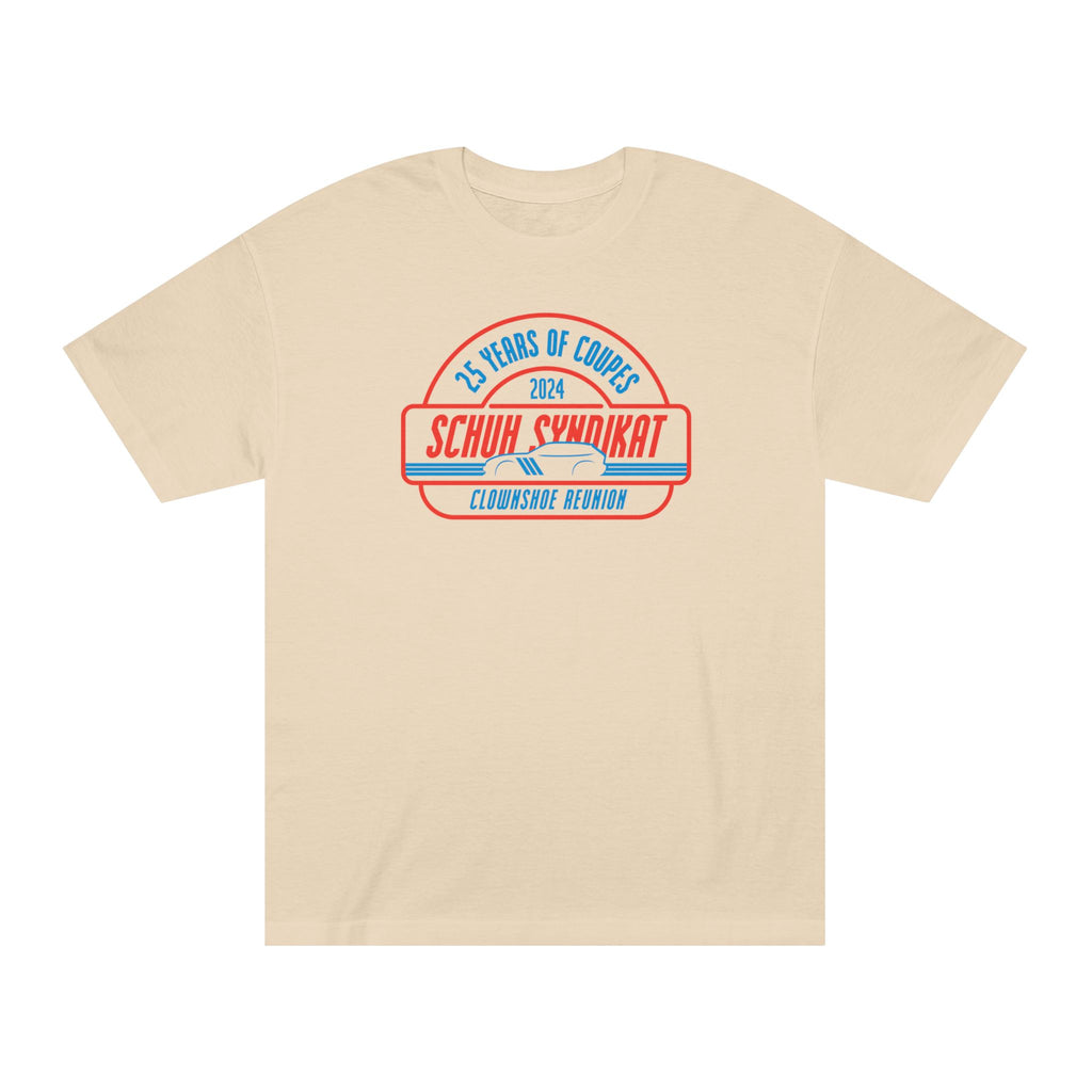 25 Years of Coupes - Schuh Syndikat Clownshoe Reunion Tee - Unisex American Apparel Classic T-Shirt
