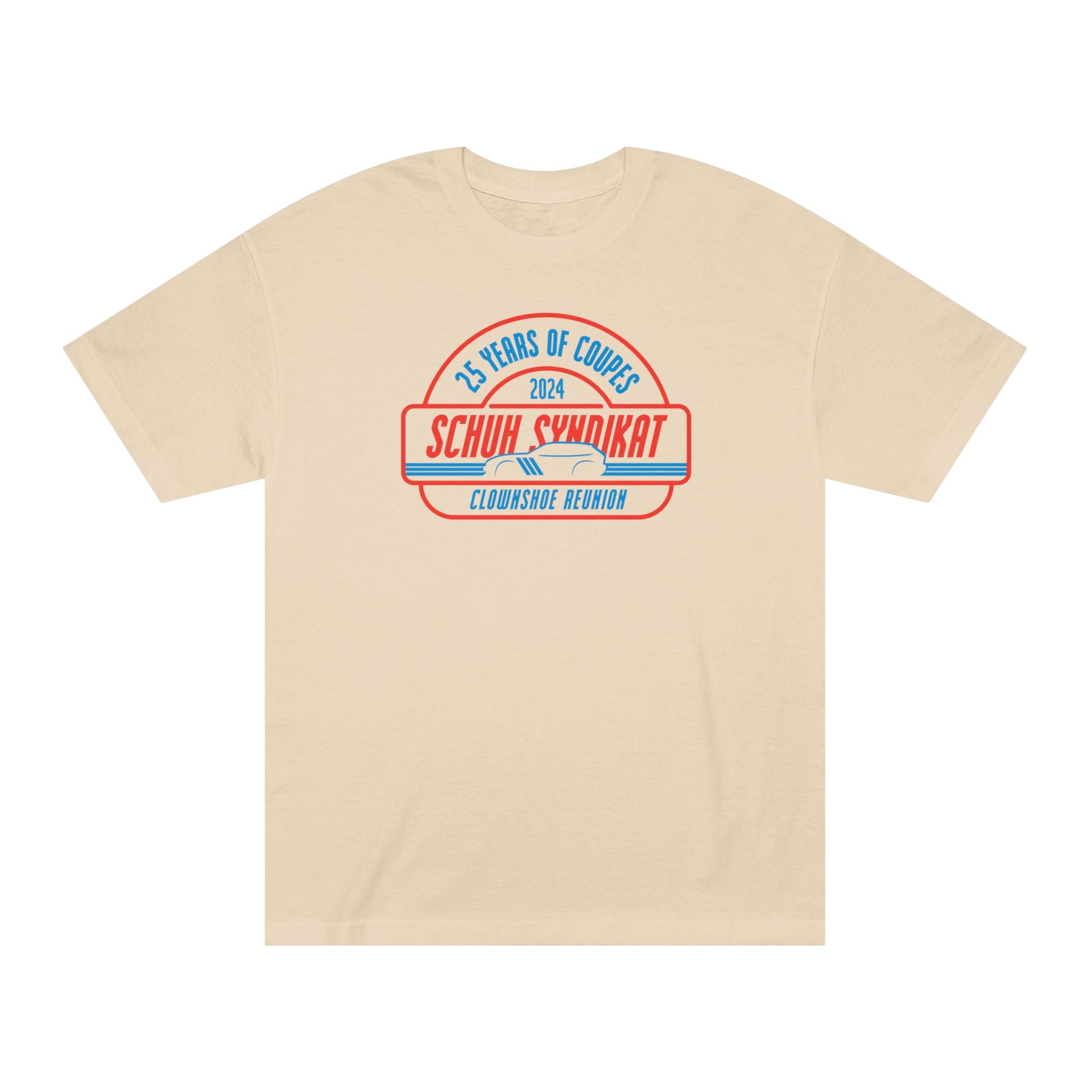 25 Years of Coupes - Schuh Syndikat Clownshoe Reunion Tee - Unisex American Apparel Classic T-Shirt
