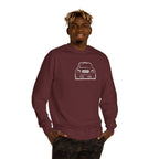 OMGBCKY White Coupe Silhouette Sweatshirt - Unisex Independent Trading Company Crew Neck Fleece Sweatshirt