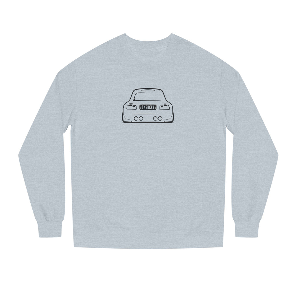 OMGBEKY Black Coupe Silhouette Sweatshirt - Unisex Independent Trading Company Crew Neck Fleece Sweatshirt