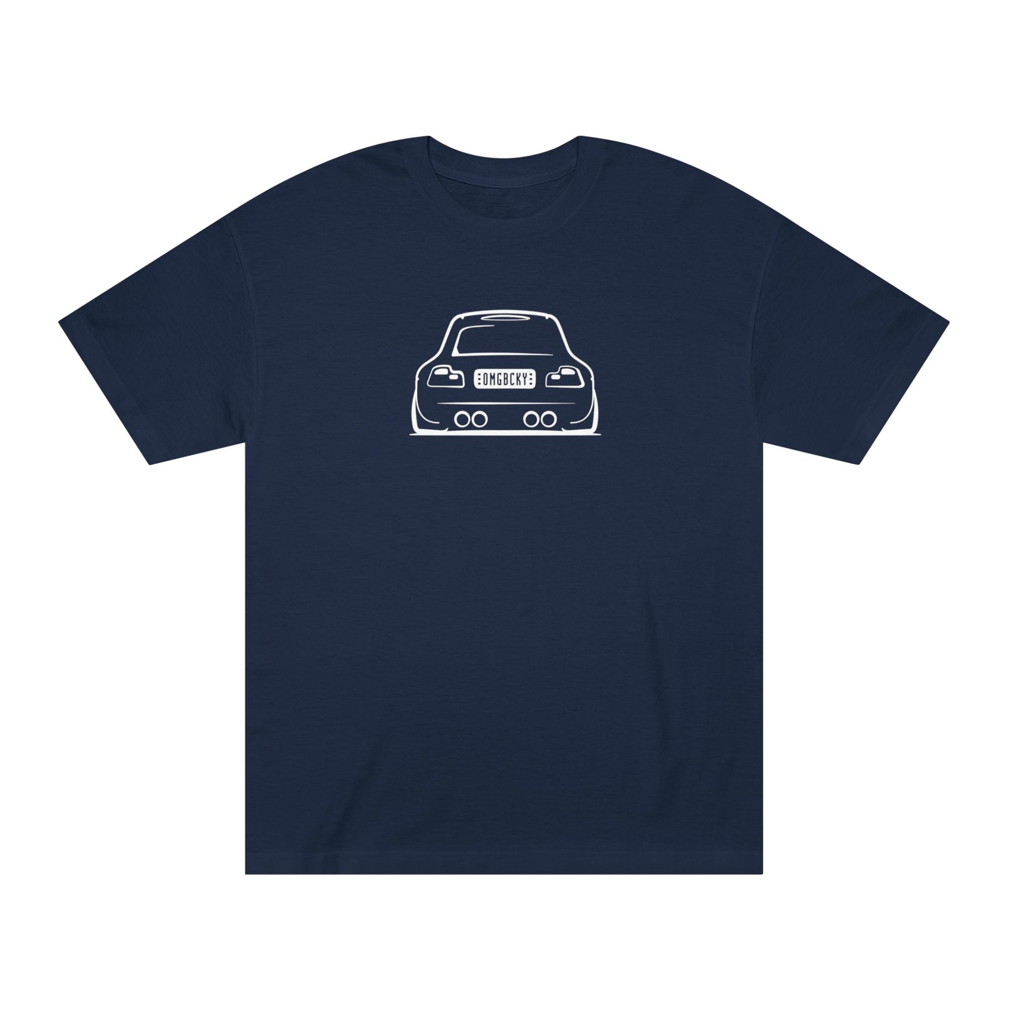 OMGBEKY White Coupe Silhouette Tee - Unisex American Apparel Classic T-Shirt