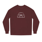 OMGBCKY White Coupe Silhouette Sweatshirt - Unisex Independent Trading Company Crew Neck Fleece Sweatshirt