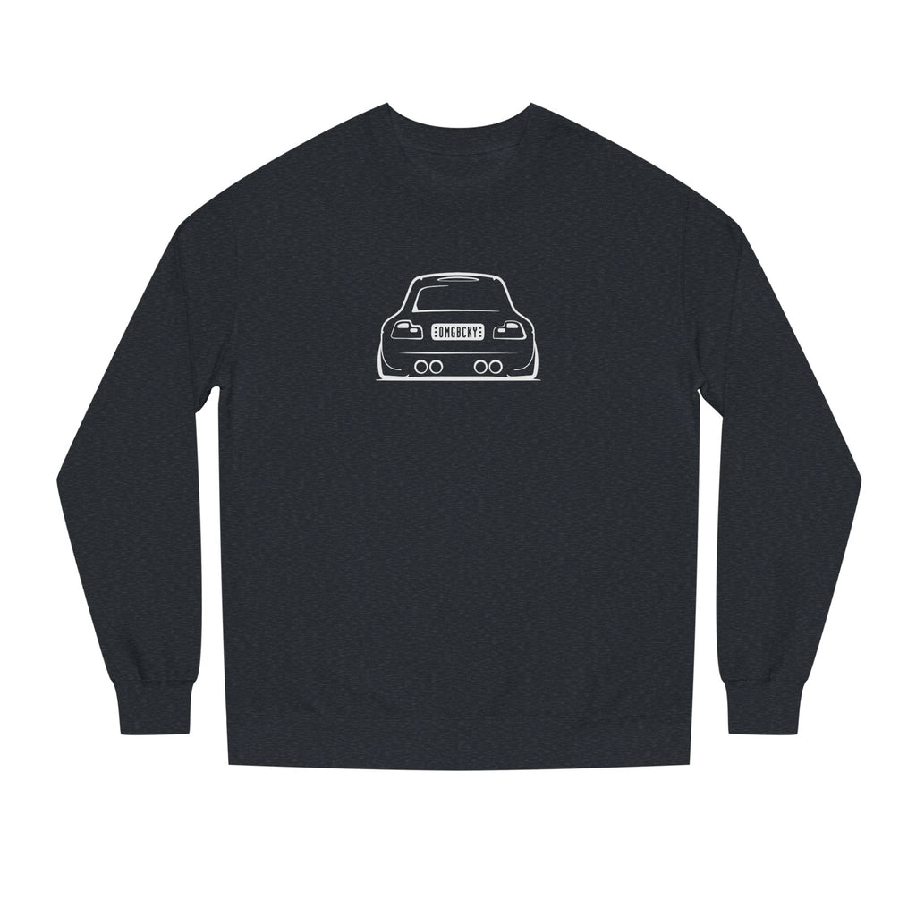 OMGBCKY White Coupe Silhouette Sweatshirt - Unisex Independent Trading Company Crew Neck Fleece Sweatshirt