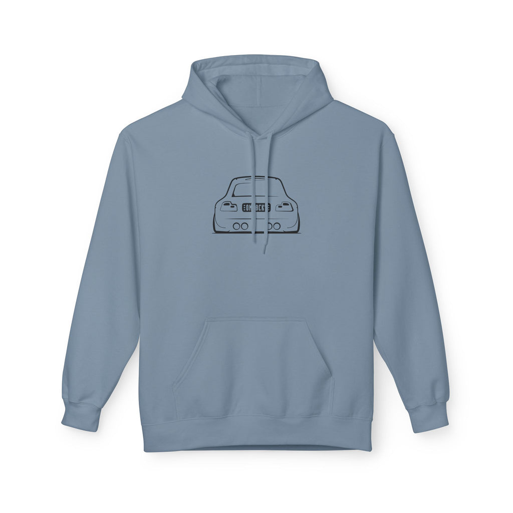 OMGBEKY Black Coupe Silhouette Hoodie - Unisex Gildan Classic Softstyle Fleece Drawstring Hoodie