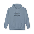 OMGBEKY Black Coupe Silhouette Hoodie - Unisex Gildan Classic Softstyle Fleece Drawstring Hoodie