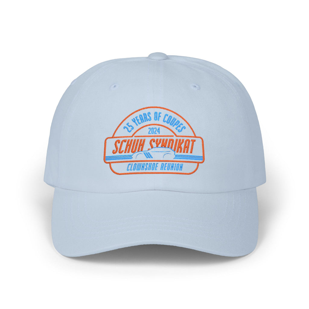 25 Years of Coupes - Schuh Syndikat Clownshoe Reunion Classic Cap - Baseball Hat with Embroidered Car Design