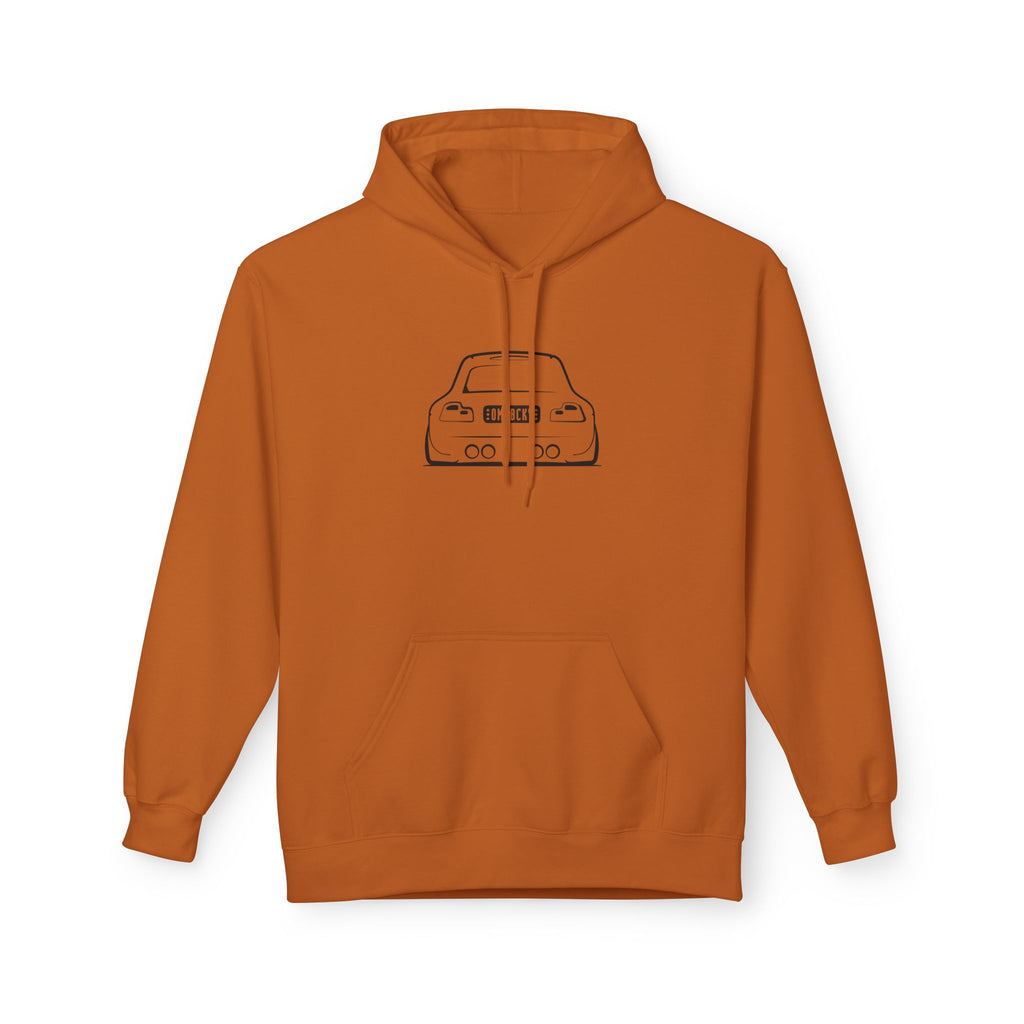 OMGBEKY Black Coupe Silhouette Hoodie - Unisex Gildan Classic Softstyle Fleece Drawstring Hoodie