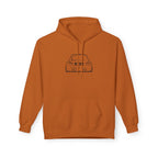 OMGBEKY Black Coupe Silhouette Hoodie - Unisex Gildan Classic Softstyle Fleece Drawstring Hoodie