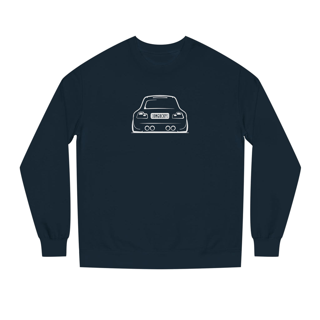 OMGBCKY White Coupe Silhouette Sweatshirt - Unisex Independent Trading Company Crew Neck Fleece Sweatshirt