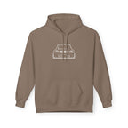 OMGBCKY White Coupe Silhouette Hoodie - Unisex Gildan Classic Softstyle Fleece Drawstring Hoodie
