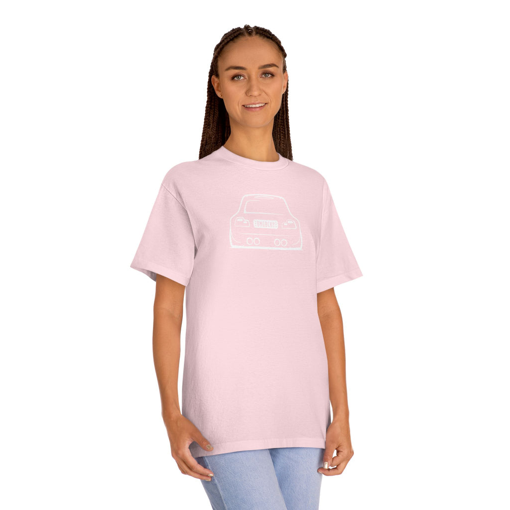 OMGBCKY White Coupe Silhouette Tee - Unisex American Apparel Classic T-Shirt