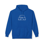 OMGBCKY White Coupe Silhouette Hoodie - Unisex Gildan Classic Softstyle Fleece Drawstring Hoodie