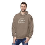 OMGBCKY White Coupe Silhouette Hoodie - Unisex Gildan Classic Softstyle Fleece Drawstring Hoodie