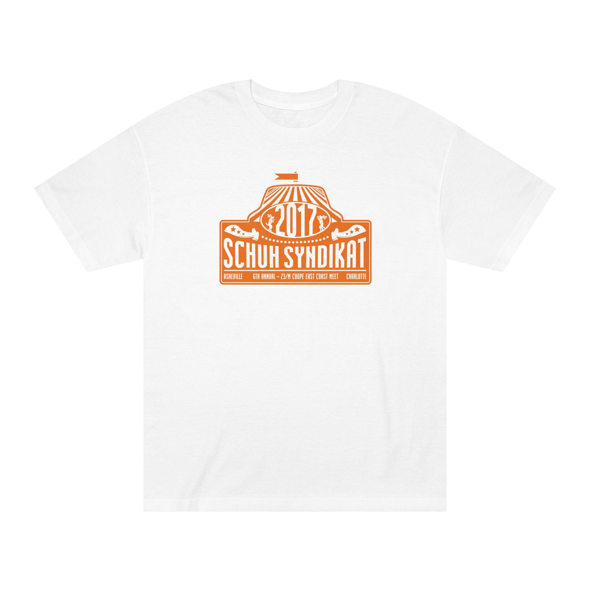 Schuh Syndikat "Rally Plate" Tee - Unisex American Apparel Classic T-Shirt