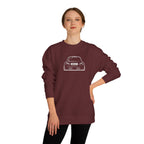 OMGBCKY White Coupe Silhouette Sweatshirt - Unisex Independent Trading Company Crew Neck Fleece Sweatshirt
