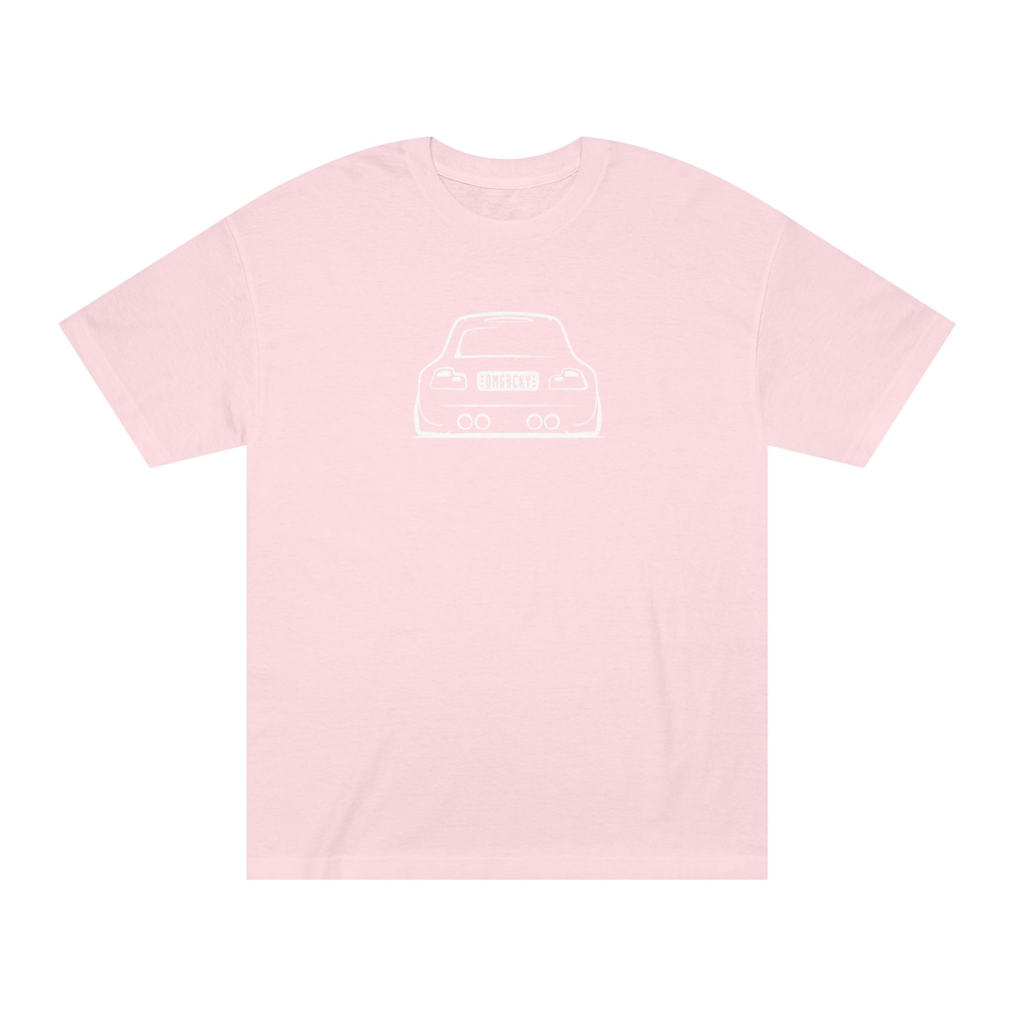 OMGBEKY White Coupe Silhouette Tee - Unisex American Apparel Classic T-Shirt
