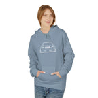 OMGBCKY White Coupe Silhouette Hoodie - Unisex Gildan Classic Softstyle Fleece Drawstring Hoodie